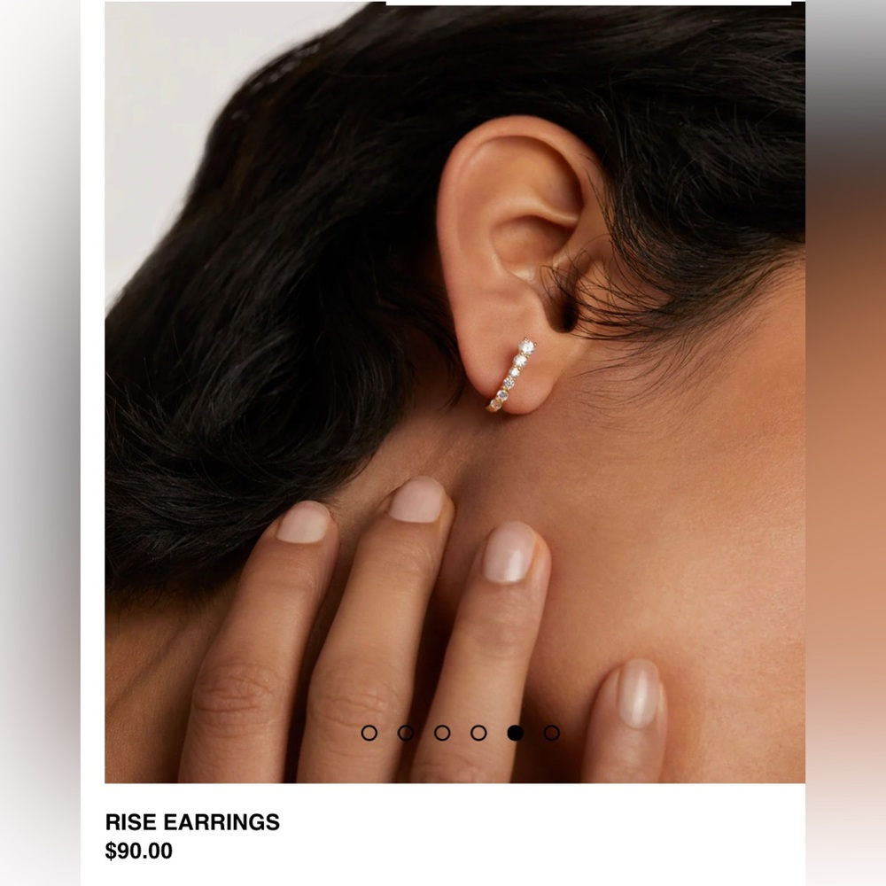 Gold diamond huggies/hoops. PDPAOLA